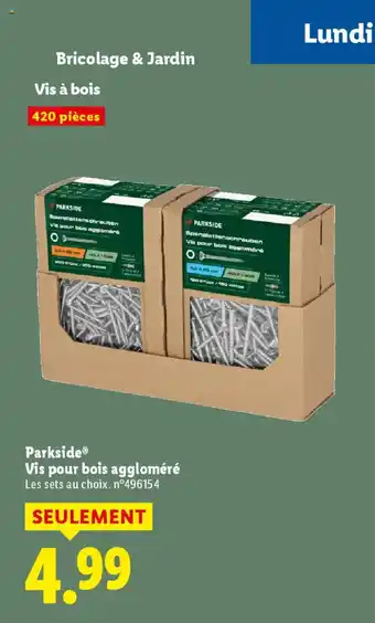 Lidl PARKSIDE Vis pour bois aggloméré offre