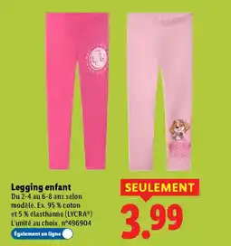 Lidl Legging enfant offre