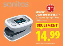 Lidl SANITAS Oxymètre de pouls offre