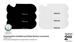 Zeeman Chaussettes invisibles parfaites femme ou homme offre