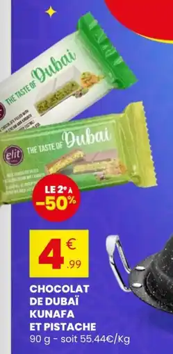 Stokomani Chocolat de dubaï kunafa et pistache offre