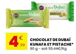 Stokomani Chocolat de dubaï kunafa et pistache offre