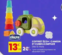Stokomani CHICCO Coffret éco+: camion et cubes à empiler offre