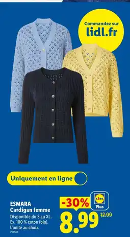 Lidl ESMARA Cardigan femme offre