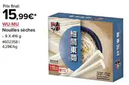 Costco WU-MU Nouilles sèches offre