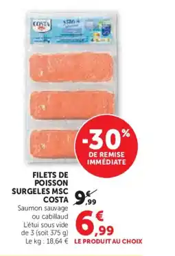 U Express COSTA Filets de poisson surgeles msc offre