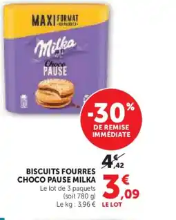 U Express MILKA Biscuits fourres choco pause offre