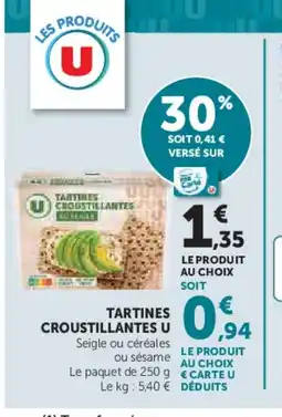 U Express U Tartines croustillantes offre