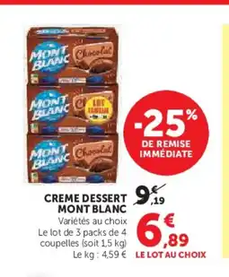 U Express MONT BLANC Creme dessert offre