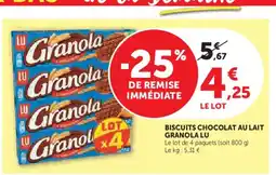 U Express LU Biscuits chocolat au lait granola offre