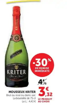 U Express KRITER Mousseux offre