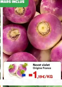 Hmarket Navet violet Origine France offre