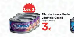 Hmarket Filet de thon à l'huile végétale Casali offre