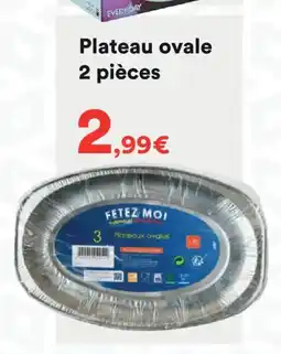 Hmarket Plateau ovale 2 pièces offre