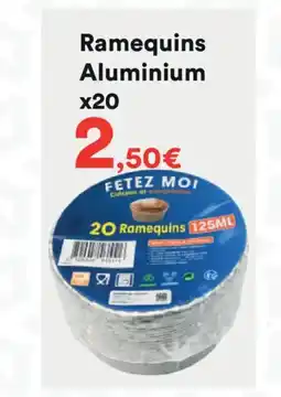 Hmarket Ramequins Aluminium x20 offre