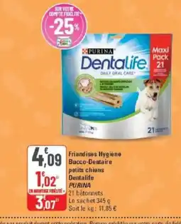 G20 PURINA Friandises Hygiène Bucco-Dentaire petits chiens Dentalife offre
