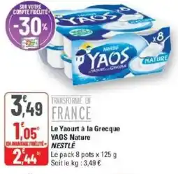 G20 YAOS Le Yaourt à la Grecque Nature offre