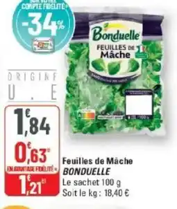G20 BONDUELLE Feuilles de Mâche offre