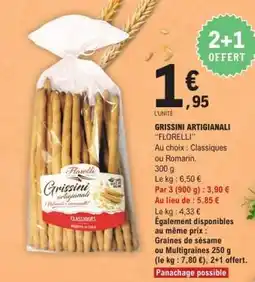 E.Leclerc GRISSINI ARTIGIANALI FLORELLI offre