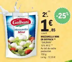 E.Leclerc MOZZARELLA MINI EN DOYPACK offre