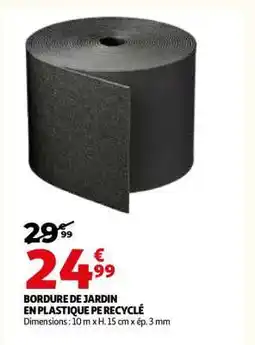 Auchan BORDURE DE JARDIN EN PLASTIQUE PE RECYCLÉ offre
