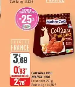G20 MAITRE COQ CoQ'Ailes BBQ offre