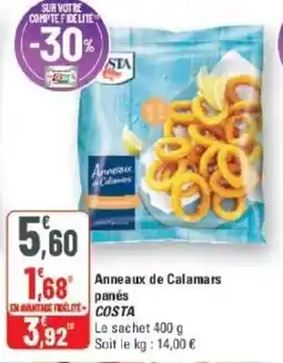 G20 COSTA Anneaux de Calamars panés offre