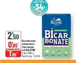 G20 LA BALEINE Bicarbonate alimentaire Tout usage offre