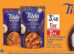 G20 TILDA Sauce Tikka Masala ou Butter Chicken offre