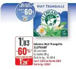 G20 ELEPHANT Infusion Nuit Tranquille offre