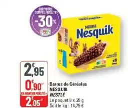 G20 NESQUIK NESTLÉ Barres de Céréales offre