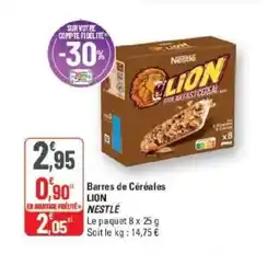 G20 LION NESTLÉ Barres de Céréales offre