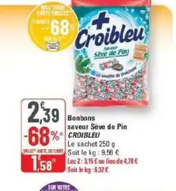 G20 CROIBLEU Bonbons saveur Sève de Pin offre
