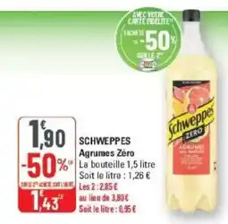 G20 SCHWEPPES Agrumes Zéro offre
