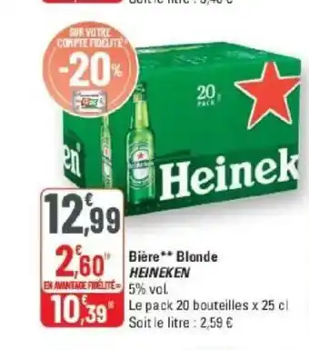 G20 HEINEKEN Bière Blonde offre