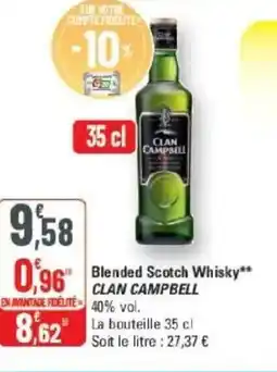 G20 CLAN CAMPBELL Blended Scotch Whisky offre