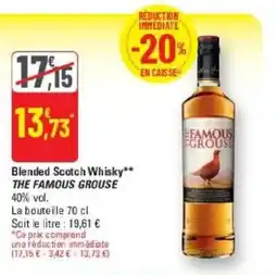 G20 THE FAMOUS GROUSE Blended Scotch Whisky offre