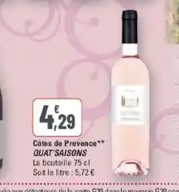 G20 QUAT'SAISONS Côtes de Provence offre