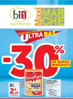 Maximarché ENTREMONT Emmental rape au lait thermise offre