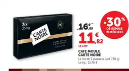 Maximarché CARTE NOIRE Cafe moulu offre