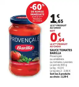 Maximarché BARILLA Sauce tomates offre