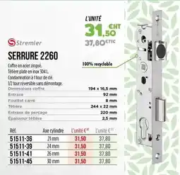 Master Pro Stremler - serrure 2260 offre