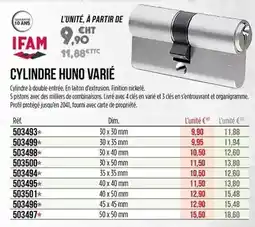 Master Pro Ifam - cylindre huno varié offre