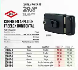 Master Pro Jpm - coffre en applique freelox horizontal offre