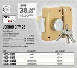 Master Pro Verrou city 25 offre