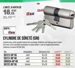 Master Pro Iseo - cylindre de sûreté isr6 offre
