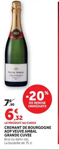 Maximarché Cremant de bourgogne aop veuve ambal grande cuvee offre