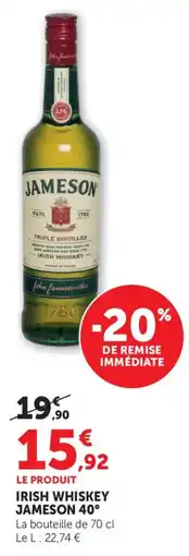 Maximarché JAMESON 40° Irish whiskey offre