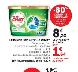 Maximarché LE CHAT Lessive discs 4 en 1 offre