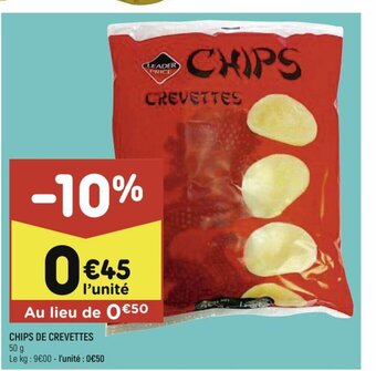 Leader Price Chips de Crevettes offre